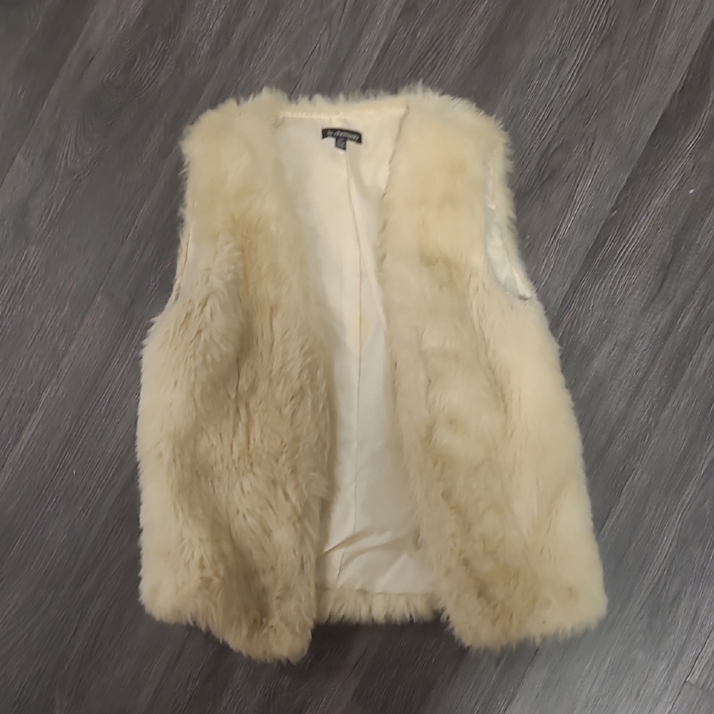 Le Chateau Beige Faux Fur Vest
